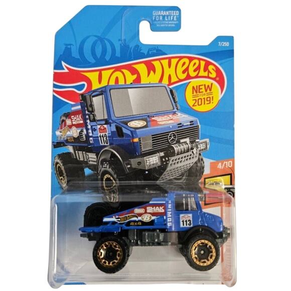 Mattel Other - Mercedes-Benz Unimog 1300 Hot Wheels Year 2019 #7/250, HW Hot Trucks, Die Cast